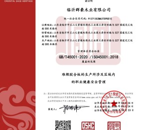 职业健康安全管理体系认证证书,阻燃板厂家